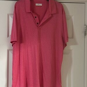 Men’s Grand Slam Performance Slim Fit Pink Short Sleeve Polo Shirt XXL